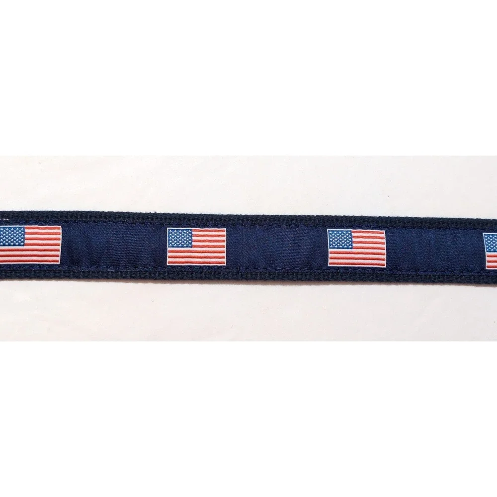 Leather Man Limited USA American Flag Woven Belt Blue ~ Size 34